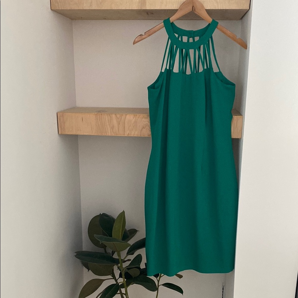 Chic Teal Halter Dress